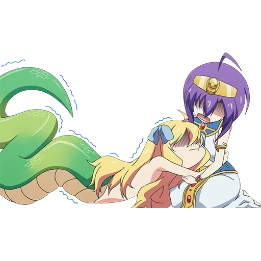 anime, anime, jashin-chan drogopkik, jashin-chan dropick medusa, personaggi di jashin-chan dropkick