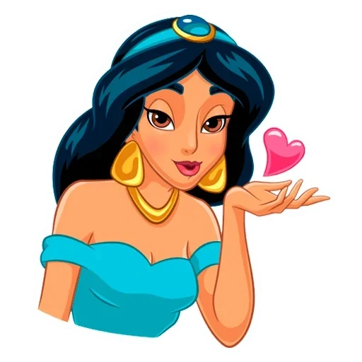 jasmin, autocollants du jasmin, princesse jasmine