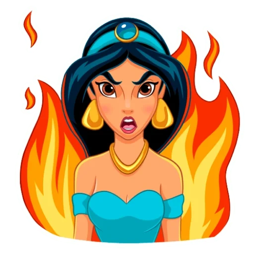 jasmine, jasmine stickers, princess jasmine