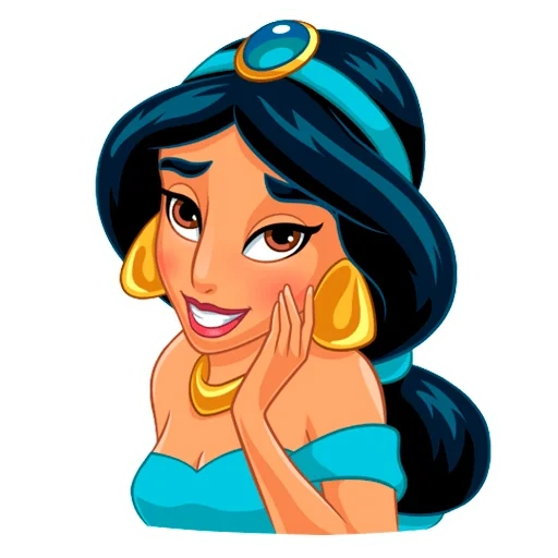 jasmin, autocollants du jasmin, princesse jasmine