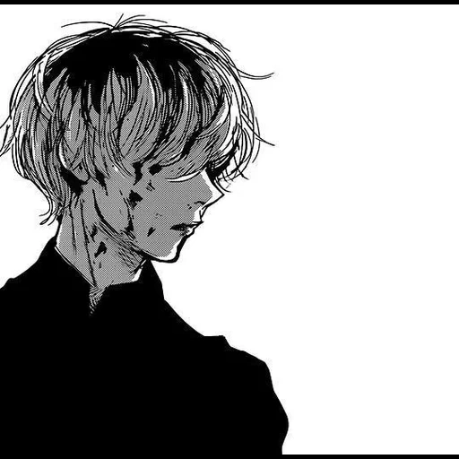 haiase sasaki, sasaki haizheng, trauriger anime kerl, kaneki manga dead inside, zozok meer versteckt schwarz und weiß