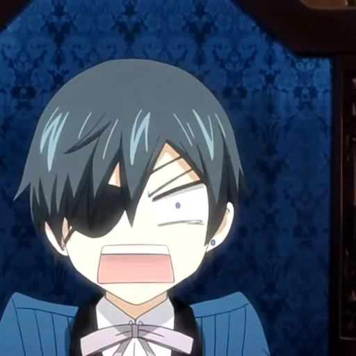 ciel el mayordomo, ciel phantomhive, ciel phantomhew es pequeño, butler oscuro ciel sonríe, butler oscuro ciel phantomhew