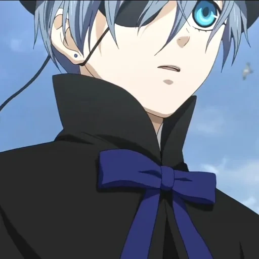 ciel phantomhive, ciel phantomhew shock, ciel phantomhew atlantic, ciel phantomhew tersenyum, ciel phantomhew kepala tentang atlantik