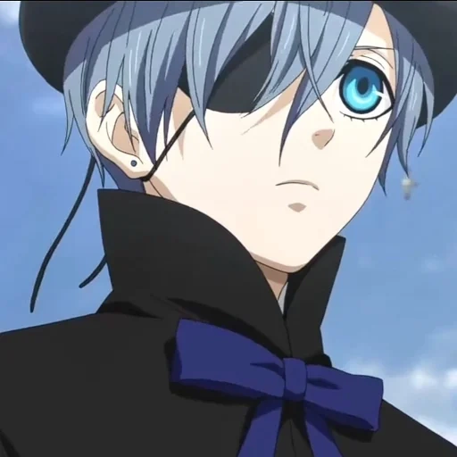 ciel, ciel phantomhive, ciel phantomhew shock, ciel phantomhew sonrisas, ciel phantomhew head sobre atlantic