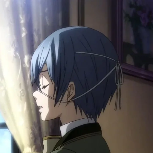 ciel phantomhive, butler escuro 2, ciel phantomhew smile, sorriso de mordomo escuro ciel, butler escuro ciel ri