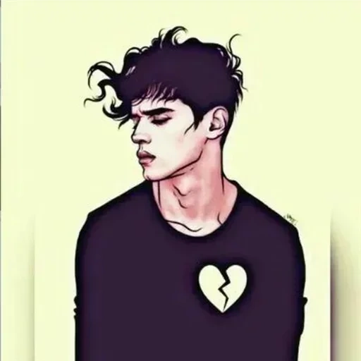 guy, fan art, art broke boy, nice guys, anime style of drawing young boom