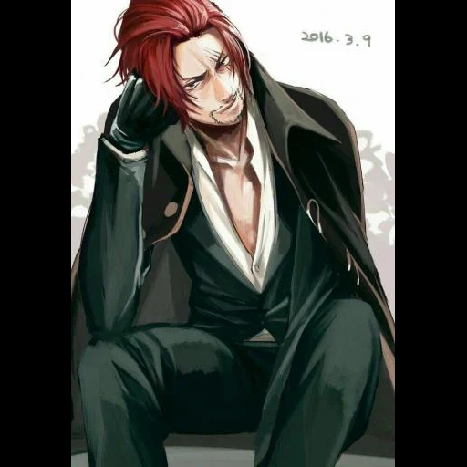 shanks, anime boy, van pease shanks, red haired shanks, anime big first prize
