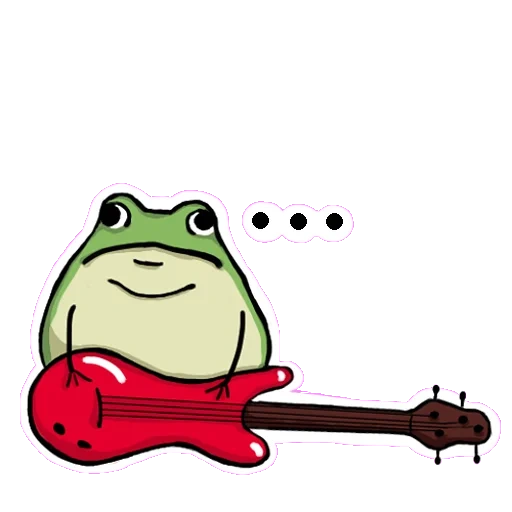 adesivos de telegrama jeba, sapo com guitarra, adesivos de telegrama, toad com guitarra, adesivos