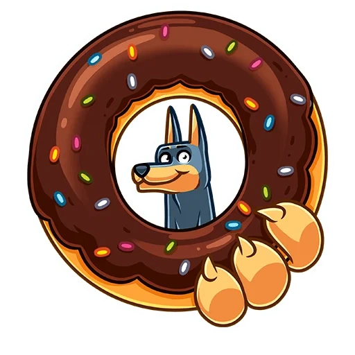 rosquilla, personaje de donas, dona de dibujos animados, caricatura de donas, dona de arte de chocolate