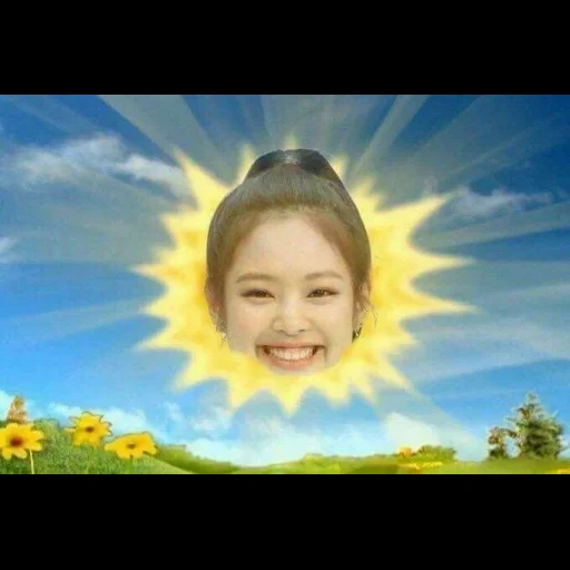 asiatiques, soleil, teletubbies, le soleil du ciel, teletubbies sun