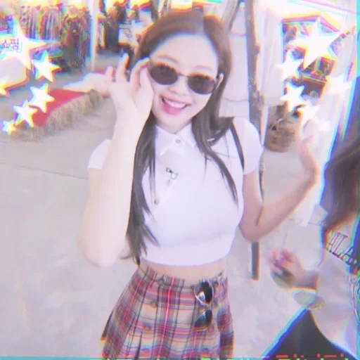 girl, jenny king, korean version of girls, sunglasses, sunglasses round