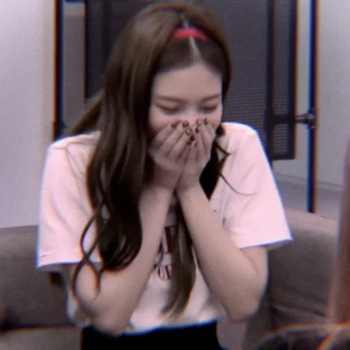 junge frau, kim jenny, schwarzrosa, jennie blackpink