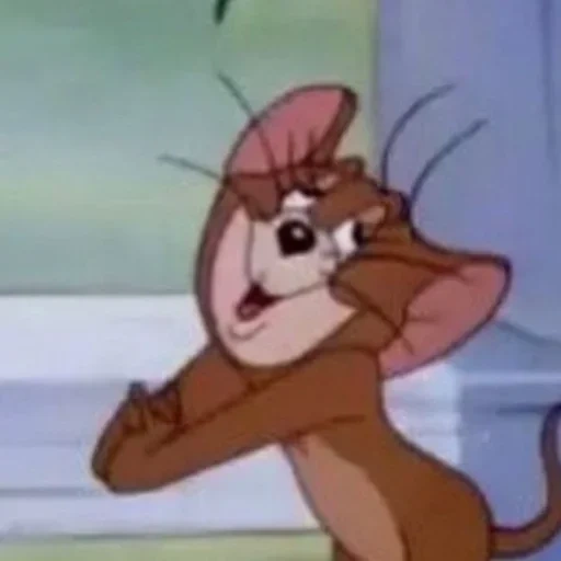 tom jerry, jerry mouse, disney cartoon, jerry the offended little mouse, jerry the mouse is dissatisfied