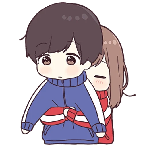 figure, jersey kun, cute couple animation