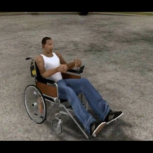 fauteuils roulants, cj gta sa fauteuil roulant, grand theft auto san andreas, fauteuils roulants san andreas gta, fauteuils roulants san andreas gta