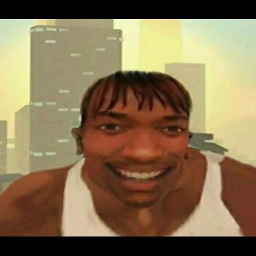 gta samp, meme face, ghetto de tashcher, carl johnson, mec change le mème du visage