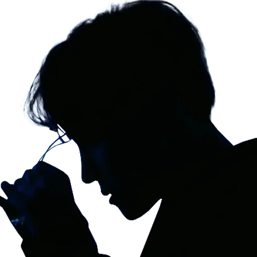 human, j-hope silhouette, human profile silhouette