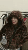a fur coat, a fur coat, raccoon fur coat, short fur coat, a fur coat