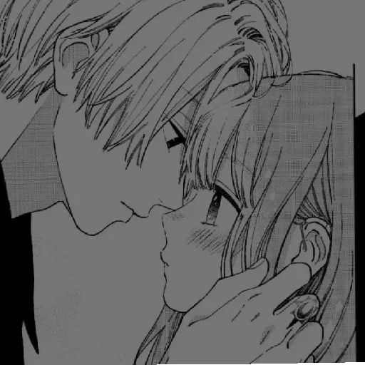 anime, manga of a couple, paired anime, anime kiss, drawings of anime steam