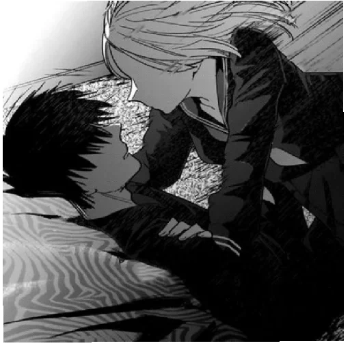 anime, anime couples, anime art, anime manga, a pair of anime art