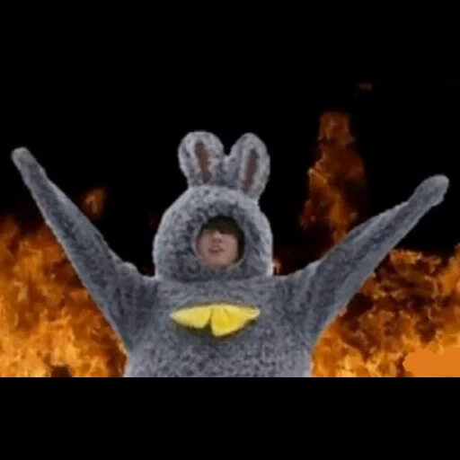 un giocattolo, meme bts, bts pasqua, un coniglietto triste, jungkook un costume di coniglio