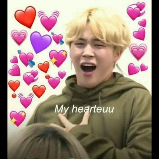 mèmes bts, mèmes bts, jimin bts, bts memy chimin, en forme de cœur