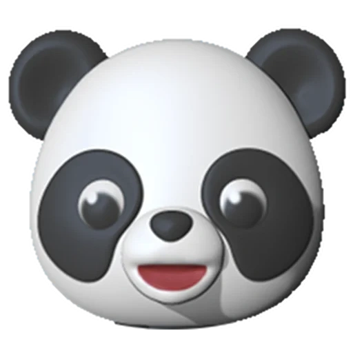 panda, emoji panda, wajah panda smiley, emoji panda, emoji panda