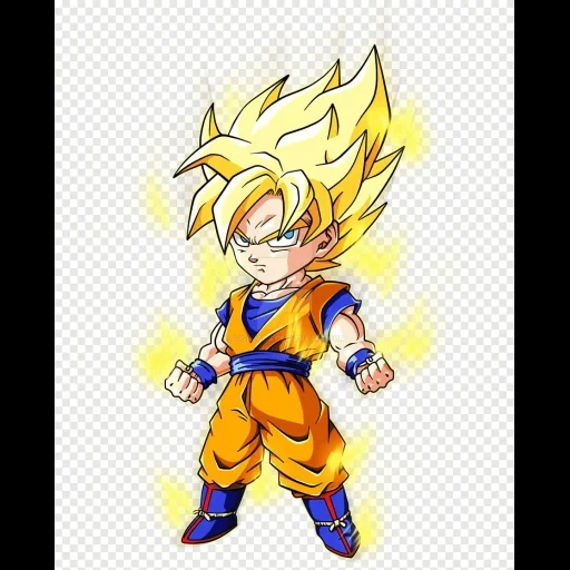 goku, wukong chibi, gao han super saiyan, gao teng dragon ball, lettera nazionale super saiyan 3