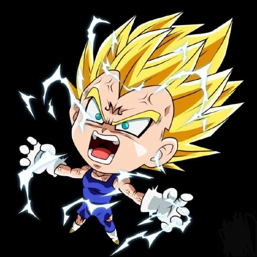 goku ssj 2, chibi plant, dragon ball goku, dragon ball chibi, dragon ball z goku