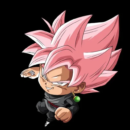 goku chibi, goku black chibi, goku black ssjr, dragon ball, dragon ball goku noir