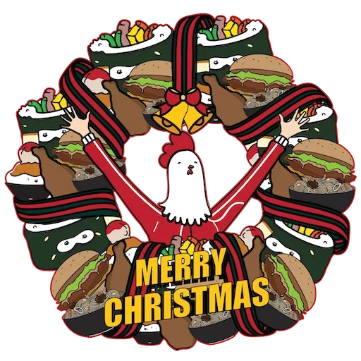 merry christmas, christmas, stick christmas, christmas stickers