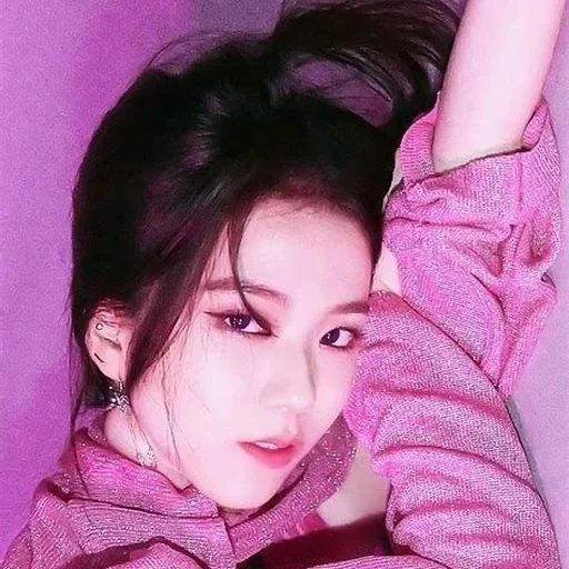 jisoo kim, kim jisu, pink preto, jisa blackpink, meninas asiáticas