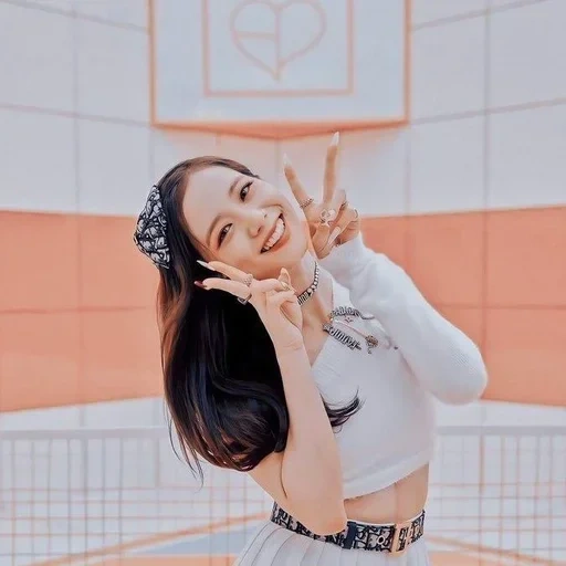 mujer joven, rosa negro, blackpink jisoo, jennie blackpink, hermosas chicas asiáticas