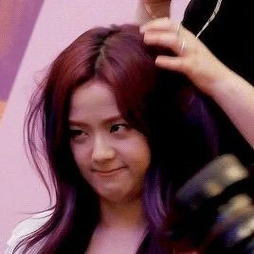 kim ji-soo, black powder, gisu black powder, jisoo blackpink, jisu black pink purple hair