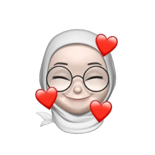 emoji, memoji, clip art, hijab cartoon, emoji instagram sheikh