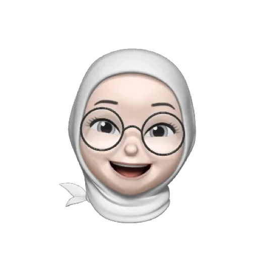 memoji, junge frau, hijab cartoon, hadizh mirzabekova