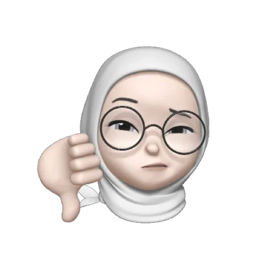 emoji, memoji, gadis, hijab memoji