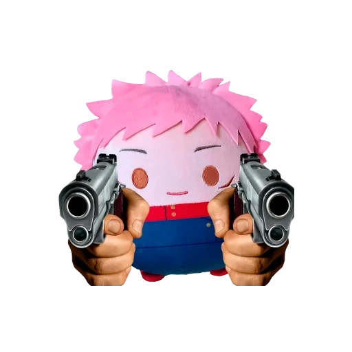 anime, human, anime memes, holds the gun, smiley with a gun
