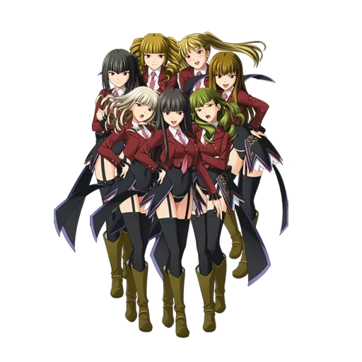 animation, cartoon characters, seven sisters of purgatory, umineko no naku koro ni, umineko purgatory sisters