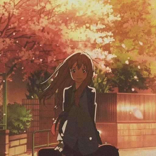 animation, figure, anime screen, animation autumn sadness, your april lies