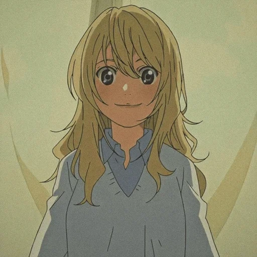 figura, menina anime, miyazono kaori, papel de animação, sua mentira em abril