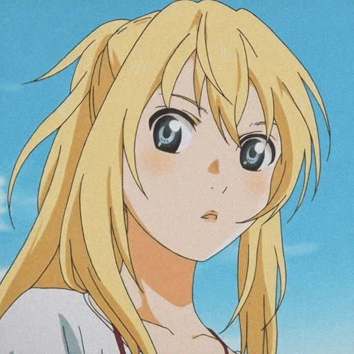 miyazono kaori, beau anime, anime blonde, personnages d'anime, tes mensonges d'avril