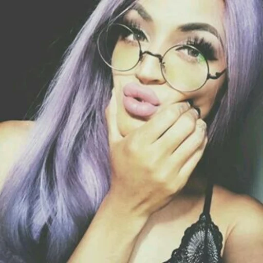 girl, la ragazza, ragazza tumblr, vasche di salamoia, pelo viola