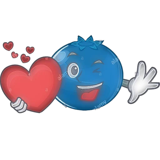 corazón, corazón azul, planeta en forma de corazón, caricatura planetaria en forma de corazón