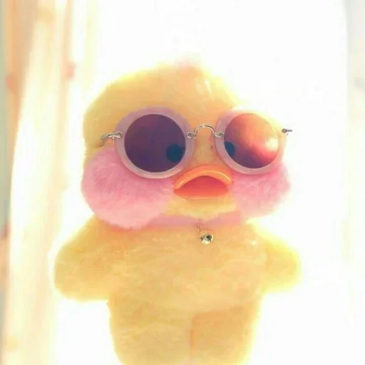 toys, plush toy duckling, lala fanfan mini duck, duck plush lala fanfan, duck toy soft glasses