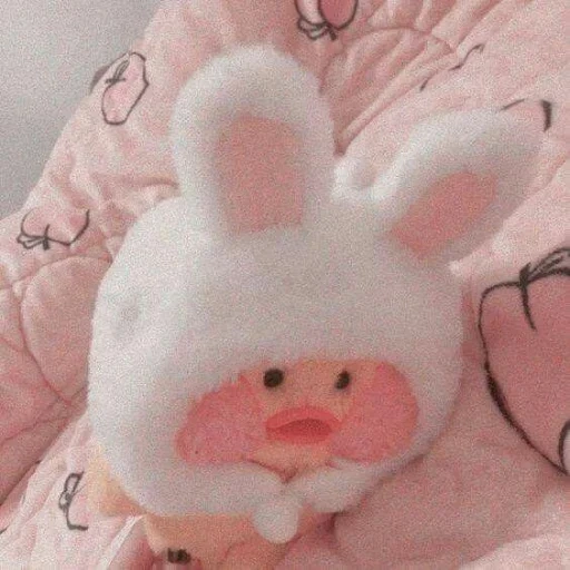 plush rabbit, rabbit pink 15cm, rabbit plush toy, cute plush toy rabbit, plush duck pink cheeks