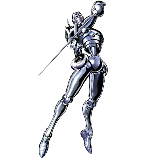 silver chariot, silver cheriot requiem yba, silver jojo chariot, silver chariot full height, silver charliott requiem statuettes