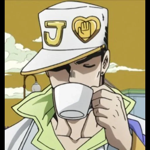 jotaro, jotaro, jotaro kujo, jotaro calou a boca, jojo jotaro kujo