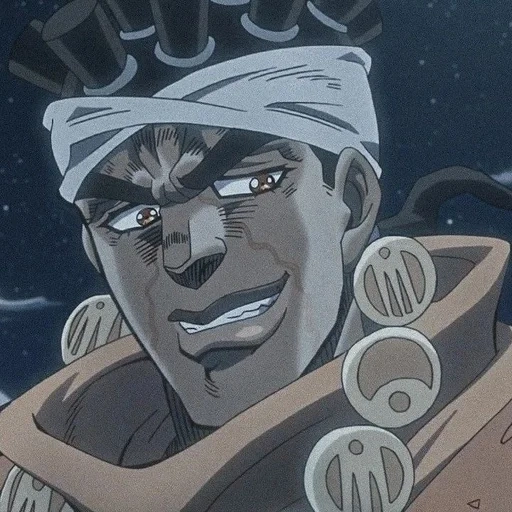 jojo anime, jojo abdul, muhammad abdul jozh, personaggi anime di jojo, incredibili avventure di jojo