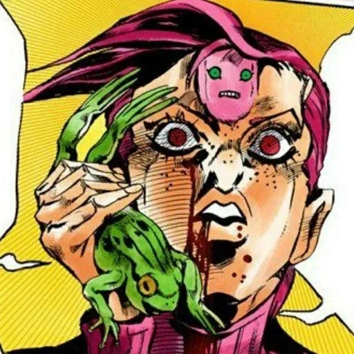 jojo, dopio devilo, rey crimson jojo, doppio jojo stand, doppio jojo frog